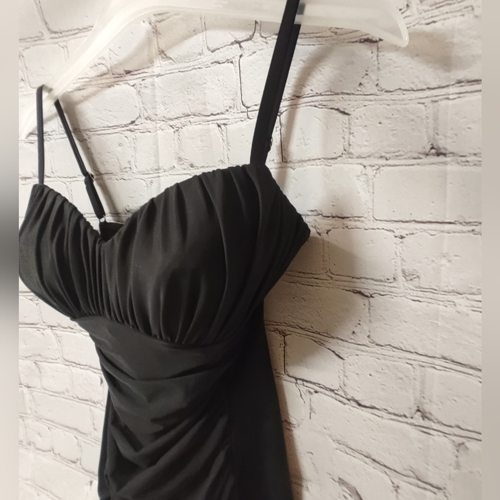 Miraclesuit Swimsuit Black Sanibel V Neck Slimmer One Piece 14 - Picture 6 of 11